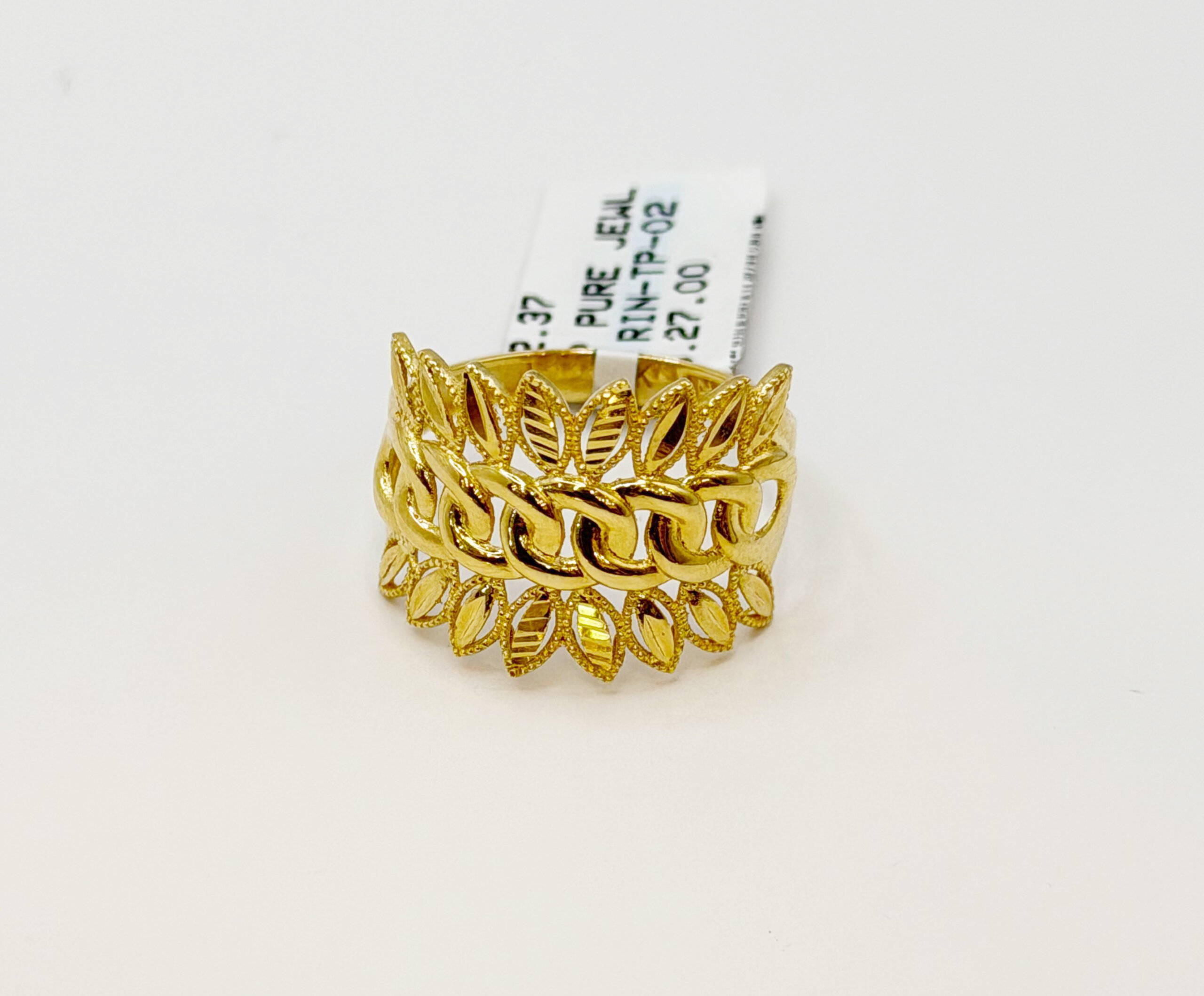 Yellow Gold Floral Vine Ring - Image 2