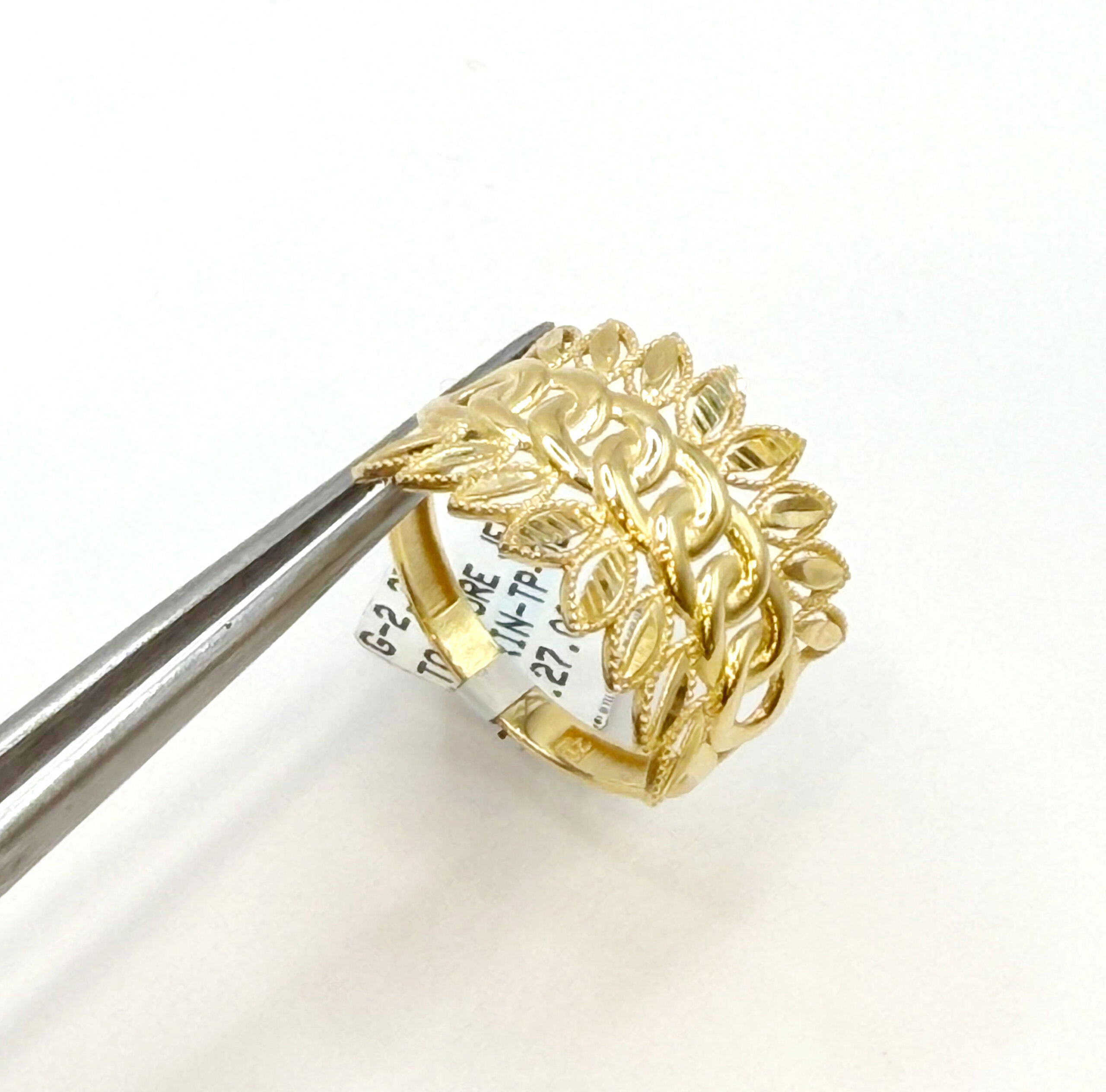 Yellow Gold Floral Vine Ring - Image 3