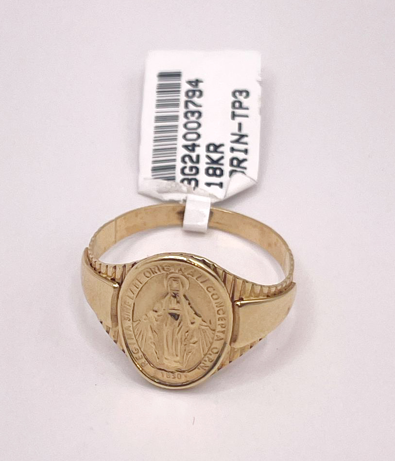 Yellow Gold Religious Signet Ring